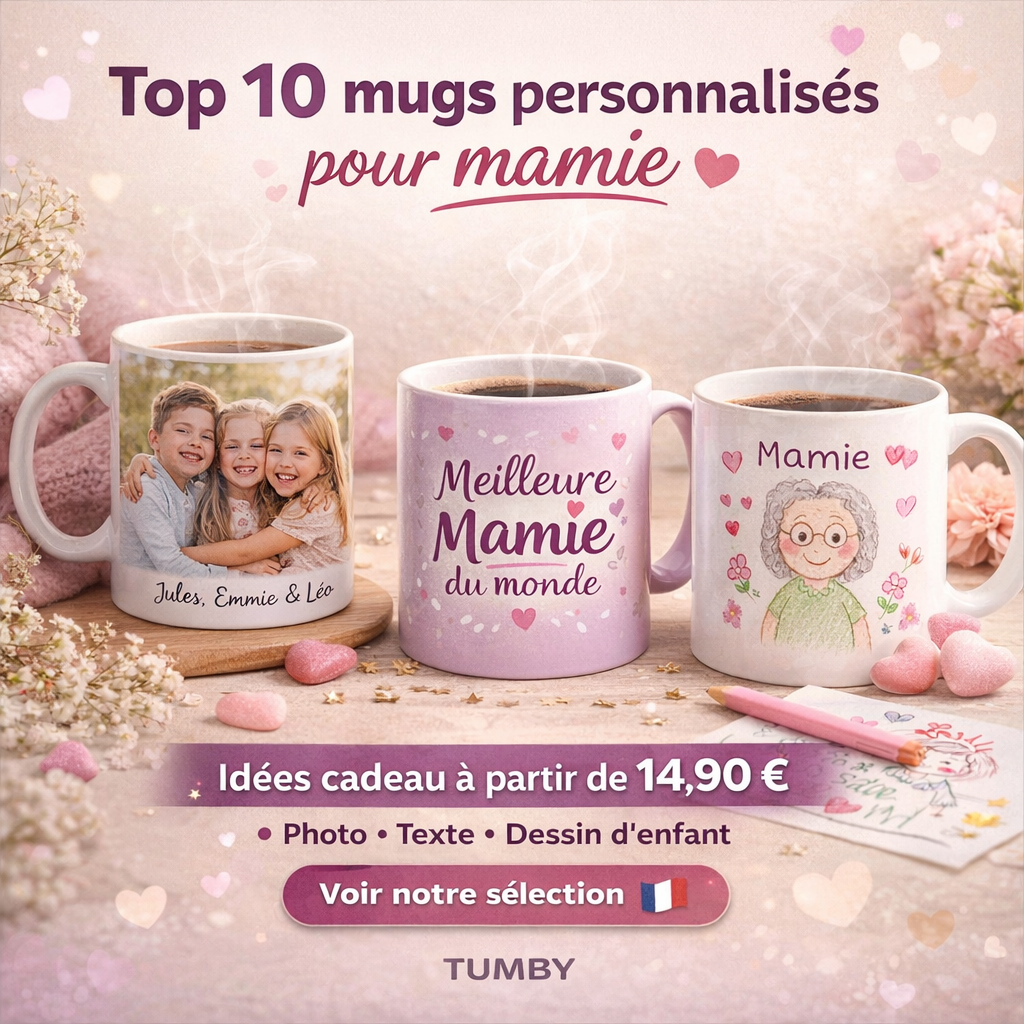 Top 10 mugs personnalisés pour mamie — Idées cadeau