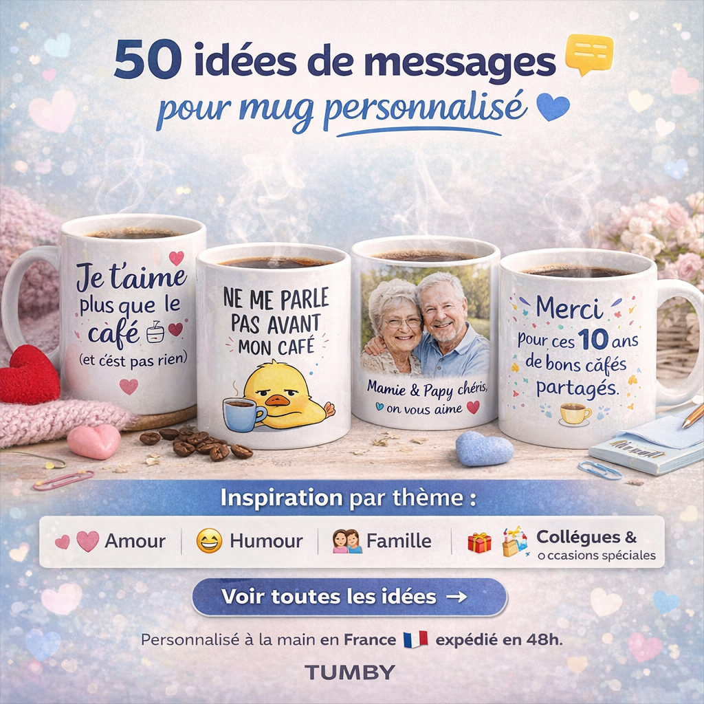 50 idées de messages pour mug personnalisé