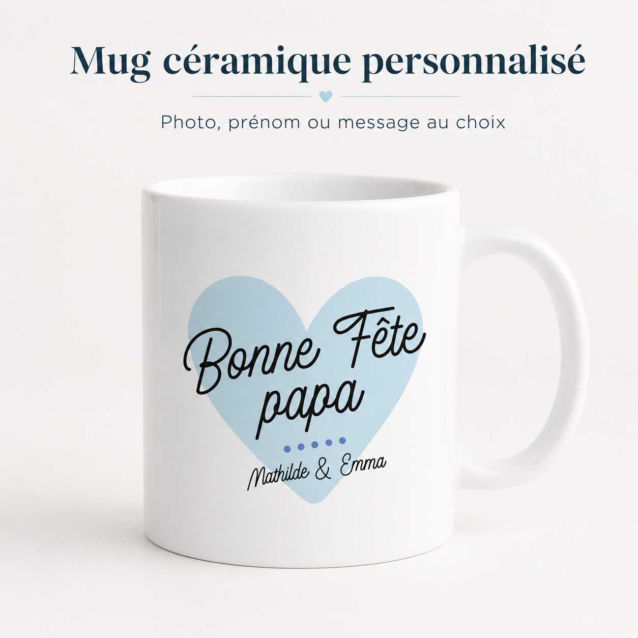 Mug Fête des Pères personnalisé avec prénoms