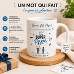 Mug Super Papa personnalisable – Cadeau Fête des Pères