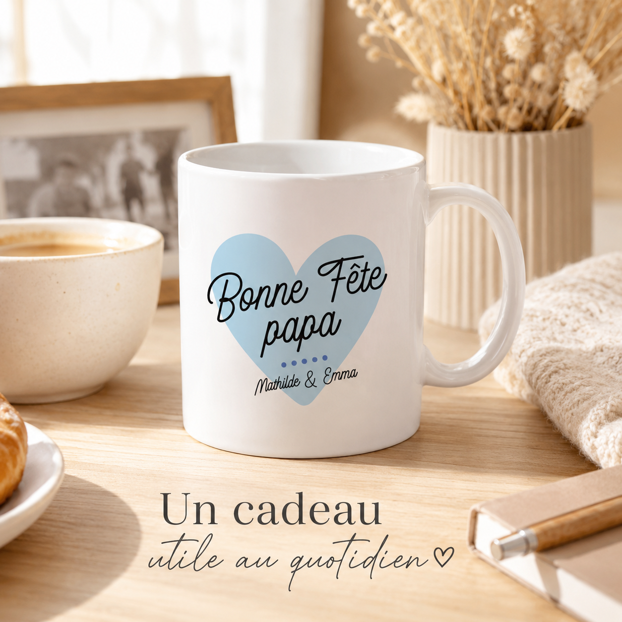 Mug Fête des Pères personnalisé avec prénoms