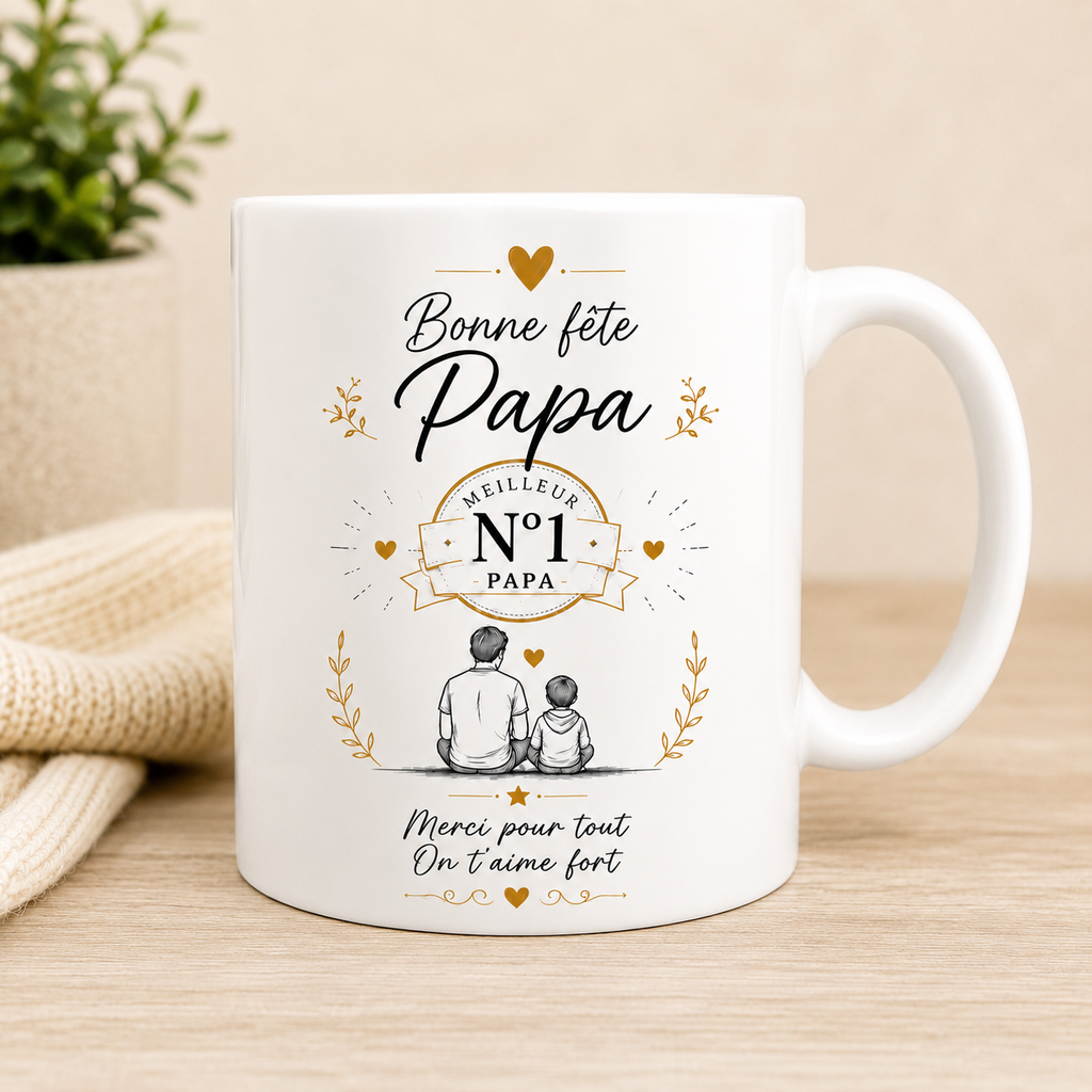 Mug Bonne Fête Papa – Meilleur Papa N°1