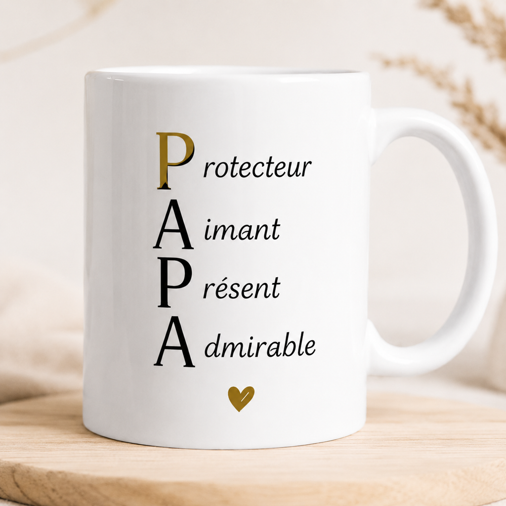 Mug Papa Protecteur Aimant Présent Admirable – Cadeau Fête des Pères