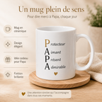 Mug Papa Protecteur Aimant Présent Admirable – Cadeau Fête des Pères