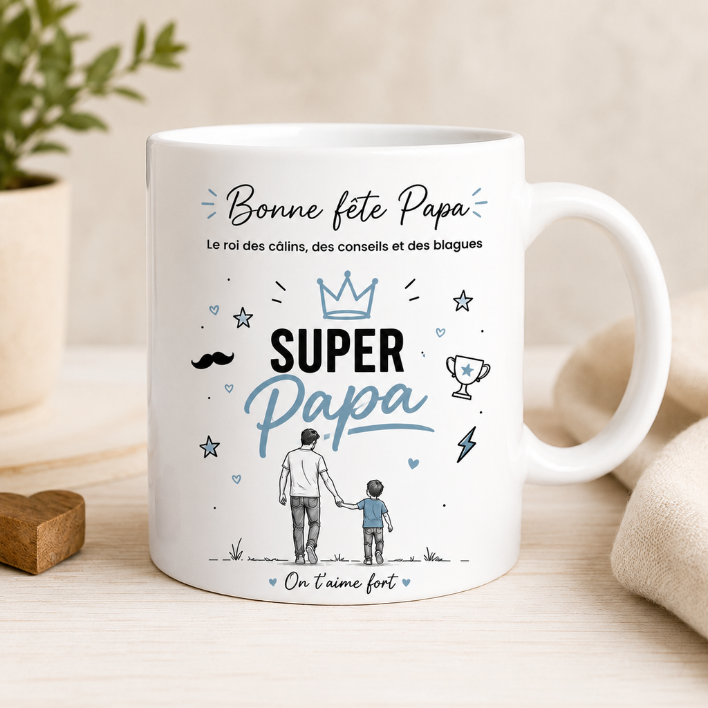 mug super papa cadeau fête des pères Tumby