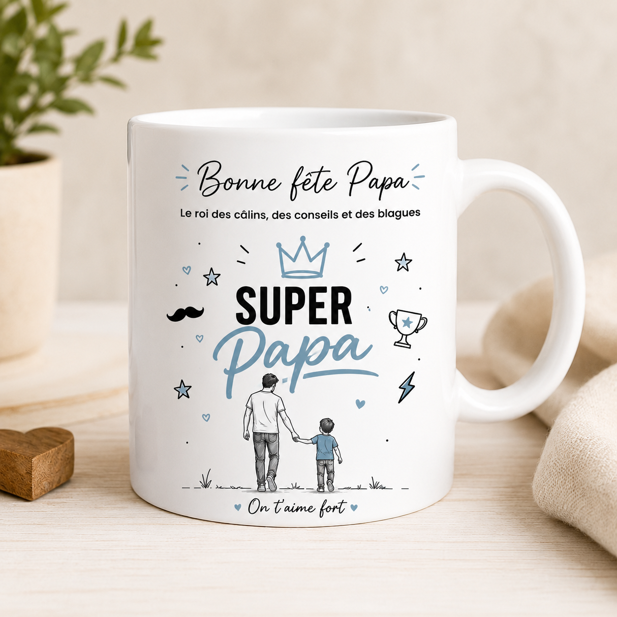 mug super papa cadeau fête des pères Tumby