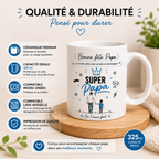 Mug Super Papa personnalisable – Cadeau Fête des Pères