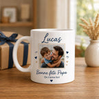Mug personnalisé photo Fête des Pères – Prénom & message pour Papa