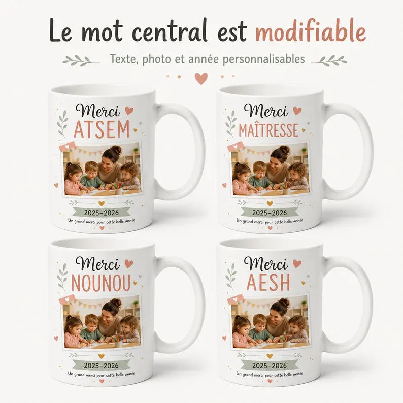 Mug Merci ATSEM Personnalisé avec Photo