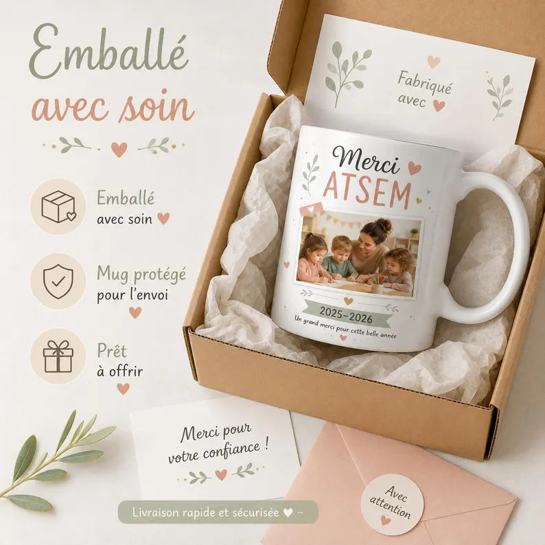 Mug Merci ATSEM Personnalisé avec Photo