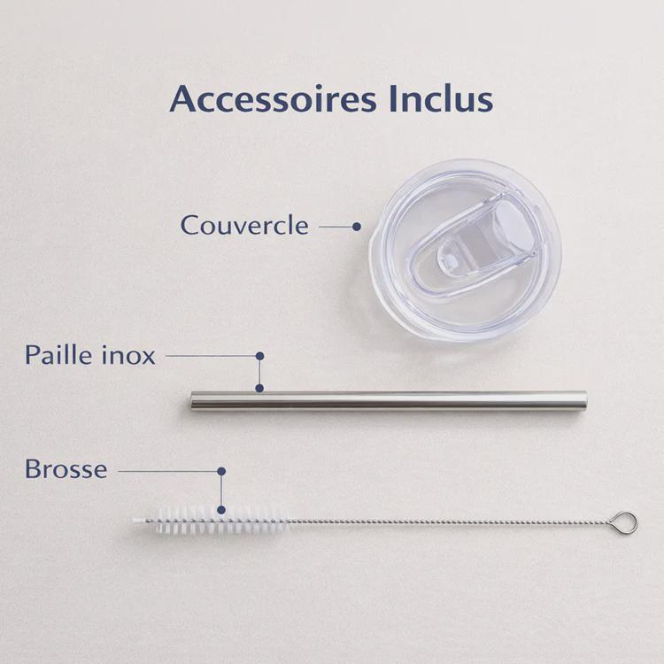 Exemple de personnalisation photo et prénom sur mug isotherme