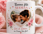 Mug Personnalisé Photo et Prénom, Tasse Céramique Personnalisée, Cadeau Maman Fête des Mères, Idée Cadeau Anniversaire Famille