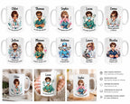 Mug Infirmière Personnalisé Prénom, Cadeau Soignant, Mug Aide-Soignante Sage-Femme Médecin Dentiste, Cadeau Collègue Hôpital Retraite