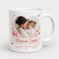 Mug personnalisé Fête des Mères en céramique blanche avec photo et prénom