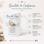 Mug Papa Naissance | Cadeau Futur Papa | Première Fête des Pères | Tasse Papa Bébé | Idée Cadeau Papa Annonce Grossesse
