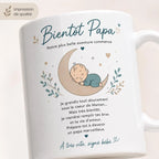 Mug Futur Papa Naissance – Cadeau Bientôt Papa avec Message Bébé