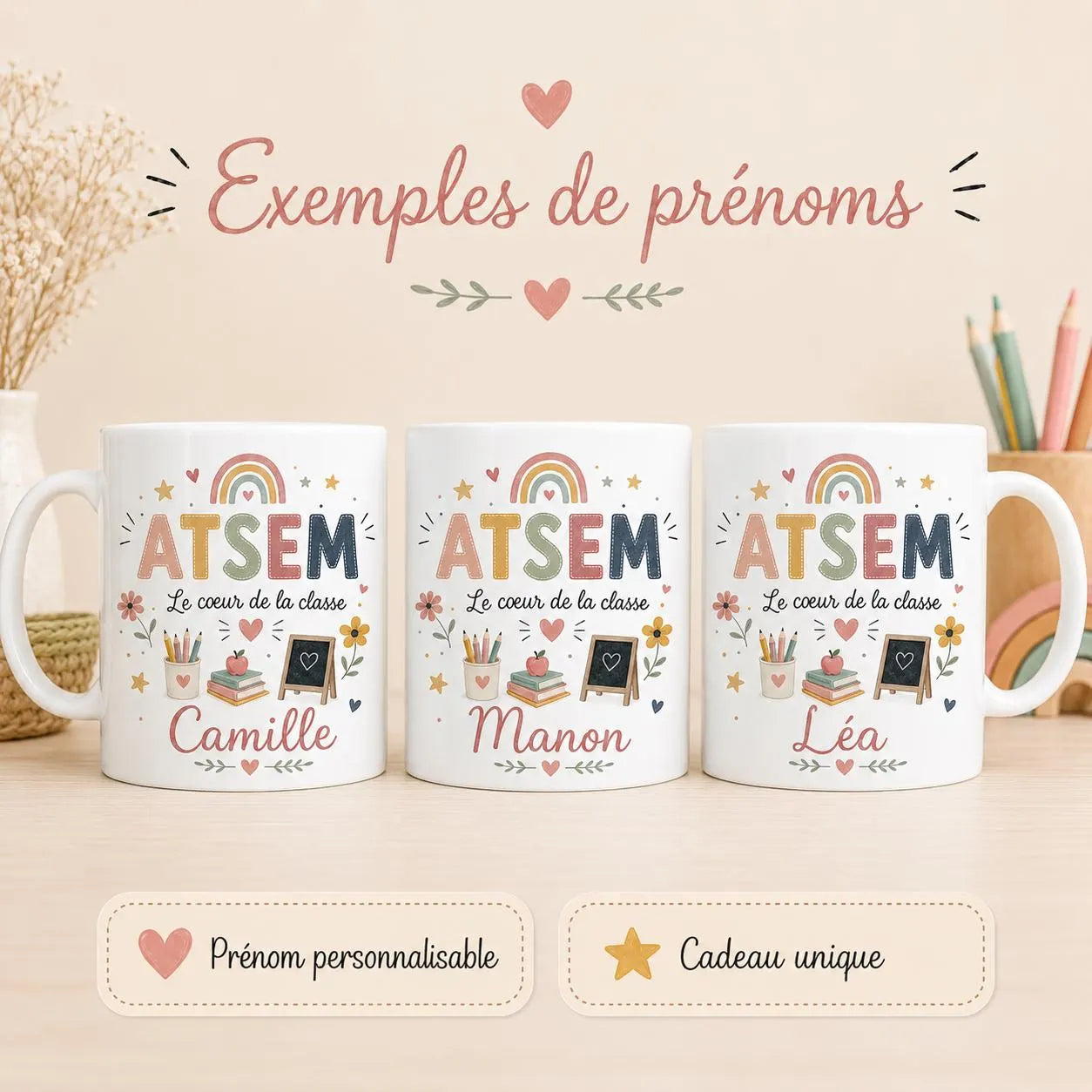 Mug ATSEM Personnalisé Prénom