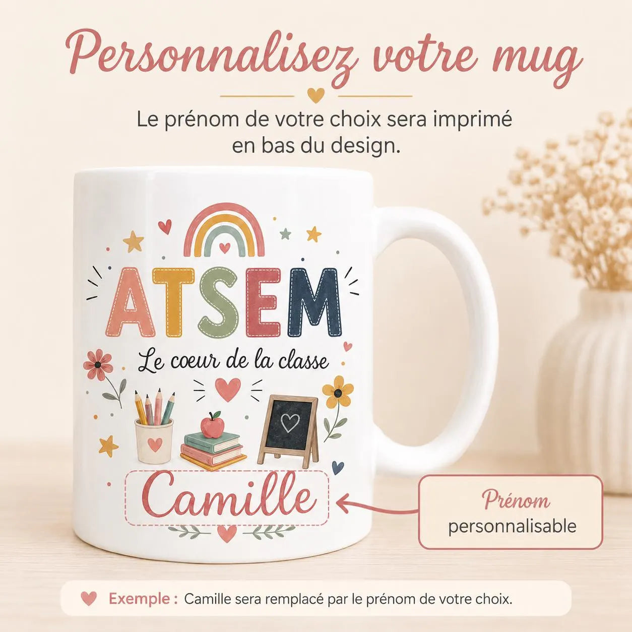 Mug ATSEM Personnalisé Prénom