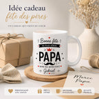 Cadeau Personnalisé Pour Papa, Mug Papa Personnalisé, Tasse Papa Personnalisée, Bonne Fête des Pères, Prénom Personnalisable