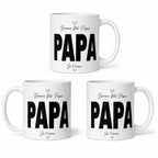 Mug cadeau Fête des Pères posé sur une table avec ambiance café et décoration douce