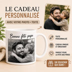 Mug Bonne Fête Papa Personnalisé avec Photo