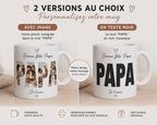 Mug Personnalisé Papa Photo - Cadeau Fête des Pères - Mug Personnalisable avec Photo et Texte Idée Cadeau Papa Anniversaire Tasse Céramique