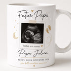 Cadeau Futur Papa Personnalisé, Annonce Grossesse Papa, Mug Photo Échographie, Tasse Bébé en Route, Idée Cadeau Fête des Pères