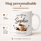 Mug Café Personnalisé avec Prénom – Tasse Expresso Cadeau Amateur de Café
