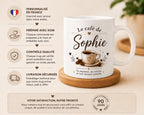 Mug Café Personnalisé avec Prénom – Tasse Expresso Cadeau Amateur de Café