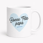 Mug Papa Personnalisé Prénoms Enfants, Cadeau Fête des Pères Original, Tasse Céramique Bonne Fête Papa, Fait Main France