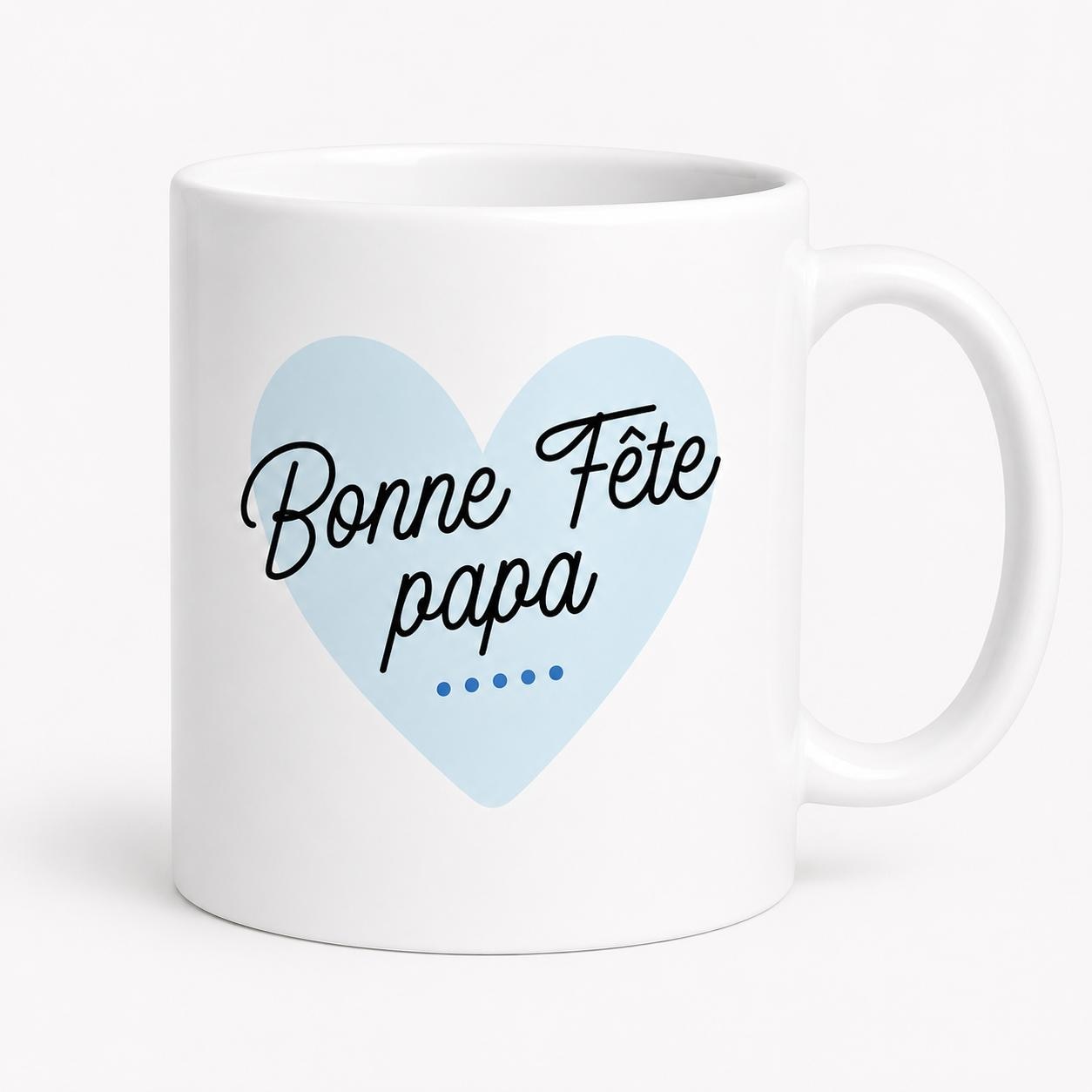 Mug Papa Personnalisé Prénoms Enfants, Cadeau Fête des Pères Original, Tasse Céramique Bonne Fête Papa, Fait Main France