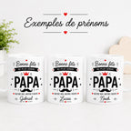 Cadeau Personnalisé Pour Papa, Mug Papa Personnalisé, Tasse Papa Personnalisée, Bonne Fête des Pères, Prénom Personnalisable