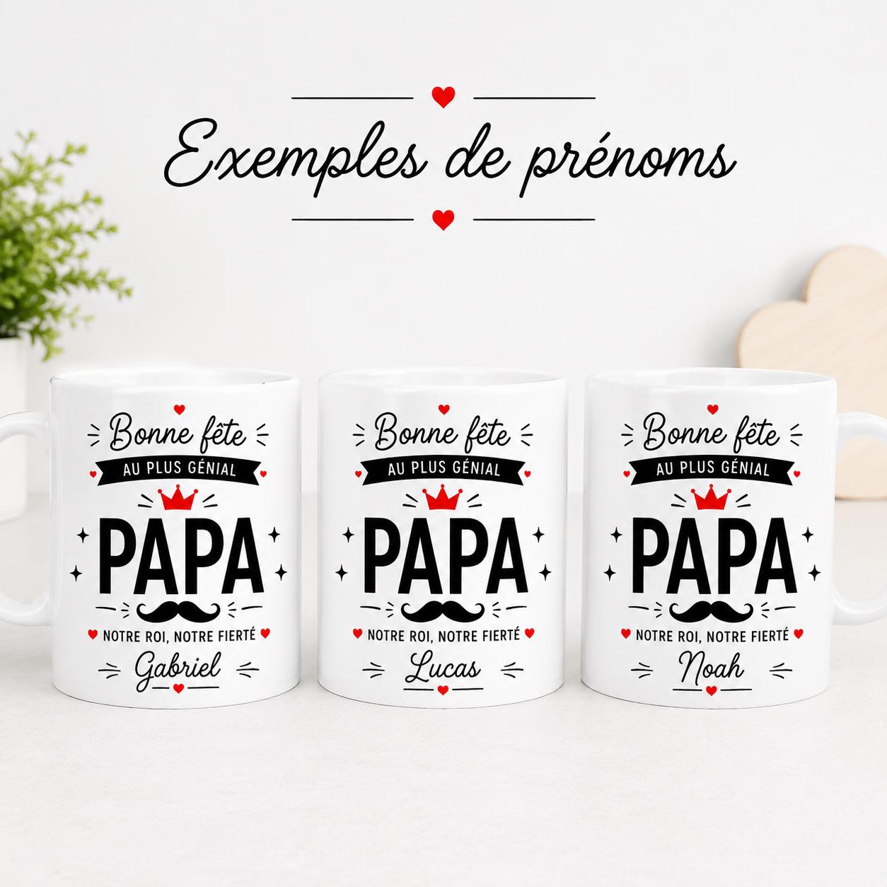 Cadeau Personnalisé Pour Papa, Mug Papa Personnalisé, Tasse Papa Personnalisée, Bonne Fête des Pères, Prénom Personnalisable