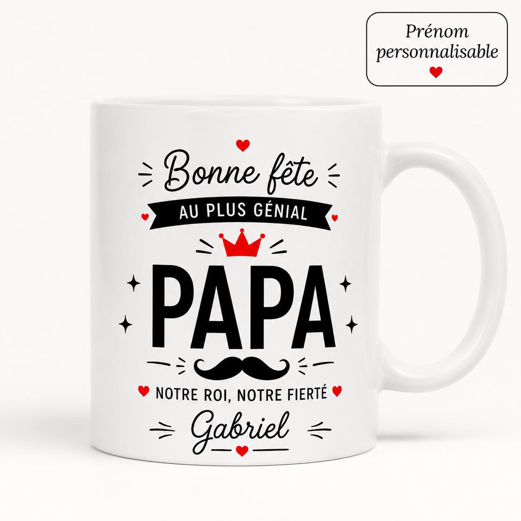 Cadeau Personnalisé Pour Papa, Mug Papa Personnalisé, Tasse Papa Personnalisée, Bonne Fête des Pères, Prénom Personnalisable