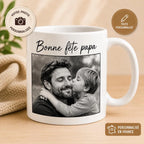 Mug Bonne Fête Papa Personnalisé avec Photo