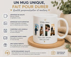 Mug Personnalisé Papa Photo - Cadeau Fête des Pères - Mug Personnalisable avec Photo et Texte Idée Cadeau Papa Anniversaire Tasse Céramique