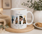 Mug Personnalisé Papa Photo - Cadeau Fête des Pères - Mug Personnalisable avec Photo et Texte Idée Cadeau Papa Anniversaire Tasse Céramique
