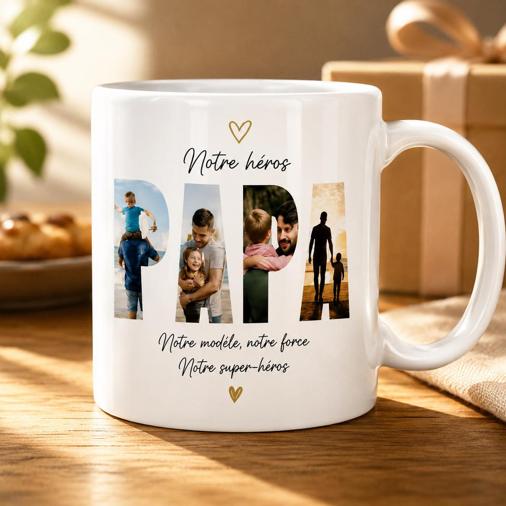 Mug Personnalisé Photo et Prénom, Tasse Personnalisée papa, Cadeau Papa Fête des Pères, tasse papa personnalisée, Mug fêtes des pères