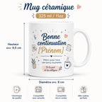 Mug Départ Collègue Personnalisé, Cadeau Au Revoir avec Prénom et Message