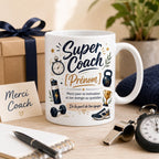 Mug Coach Sportif Personnalisé, Cadeau Merci Coach avec Prénom