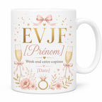 Mug EVJF Personnalisé, Cadeau Enterrement de Vie de Jeune Fille avec Prénom