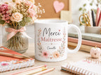 Mug céramique personnalisé Maîtresse, dimensions et contenance 325 ml