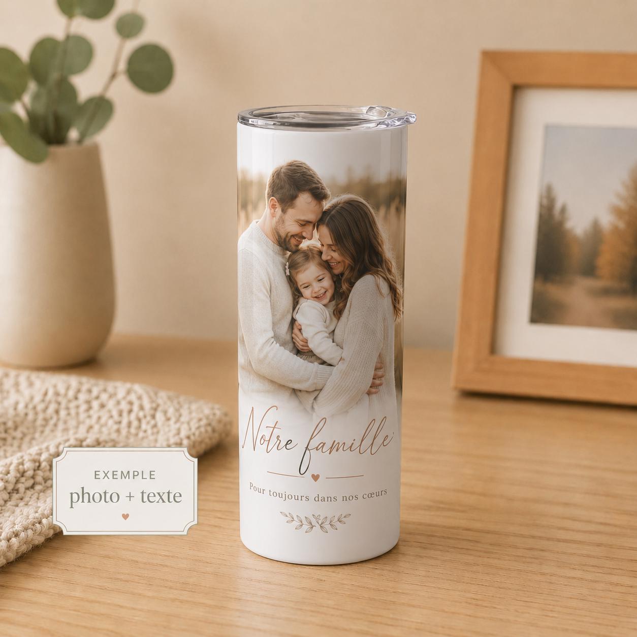 Gourde Personnalisée Prénom Photo — Gourde Isotherme avec Paille, Cadeau Maîtresse ATSEM Enfant Rentrée, Bouteille Inox Fait Main France