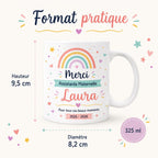 Mug Nounou Personnalisé, Cadeau Assistante Maternelle avec Prénom, Tasse Merci Nounou Fin d’Année, Souvenir Enfant