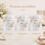 Mug mariage personnalisé prénoms et date