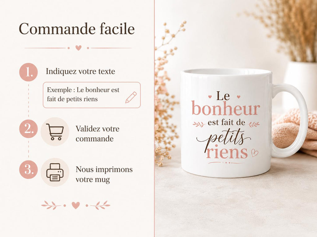 Mug Citation Personnalisée – Tasse Texte Libre avec Message Personnalisé