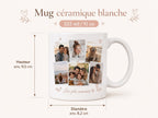 Mug Photo Pêle-Mêle Personnalisé, Tasse avec Plusieurs Photos, Cadeau Photo Famille Couple, Mug Souvenirs