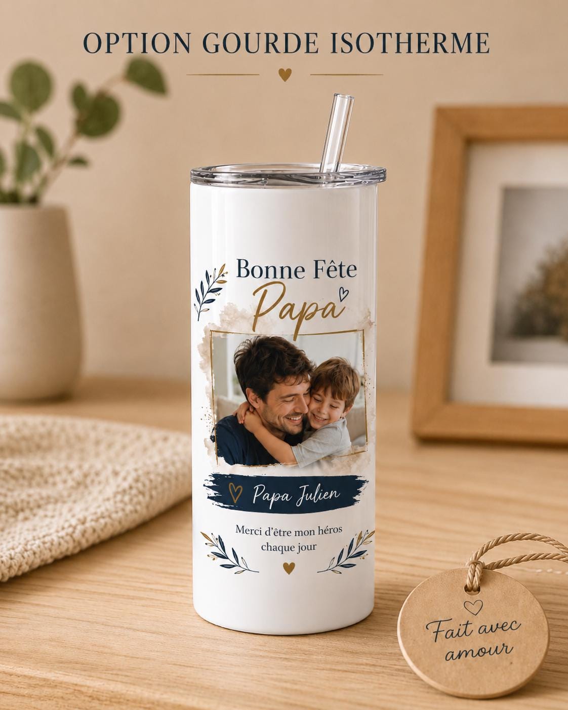 Cadeau Fête des Pères, Tasse Papa Personnalisée Photo Prénom Texte, Mug Papa Céramique Fait Main France, Idée Cadeau Papa Original __etsy:8210226258