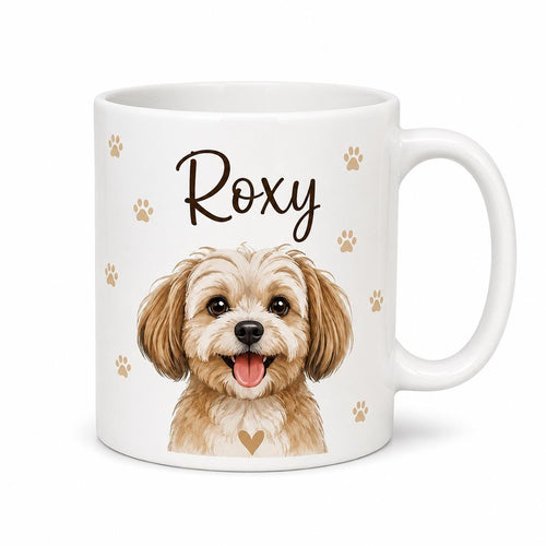Mug chien personnalisé avec photo et prénom, idée cadeau originale pour maître ou maîtresse de chien