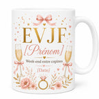 Mug EVJF Personnalisé, Cadeau Enterrement de Vie de Jeune Fille avec Prénom